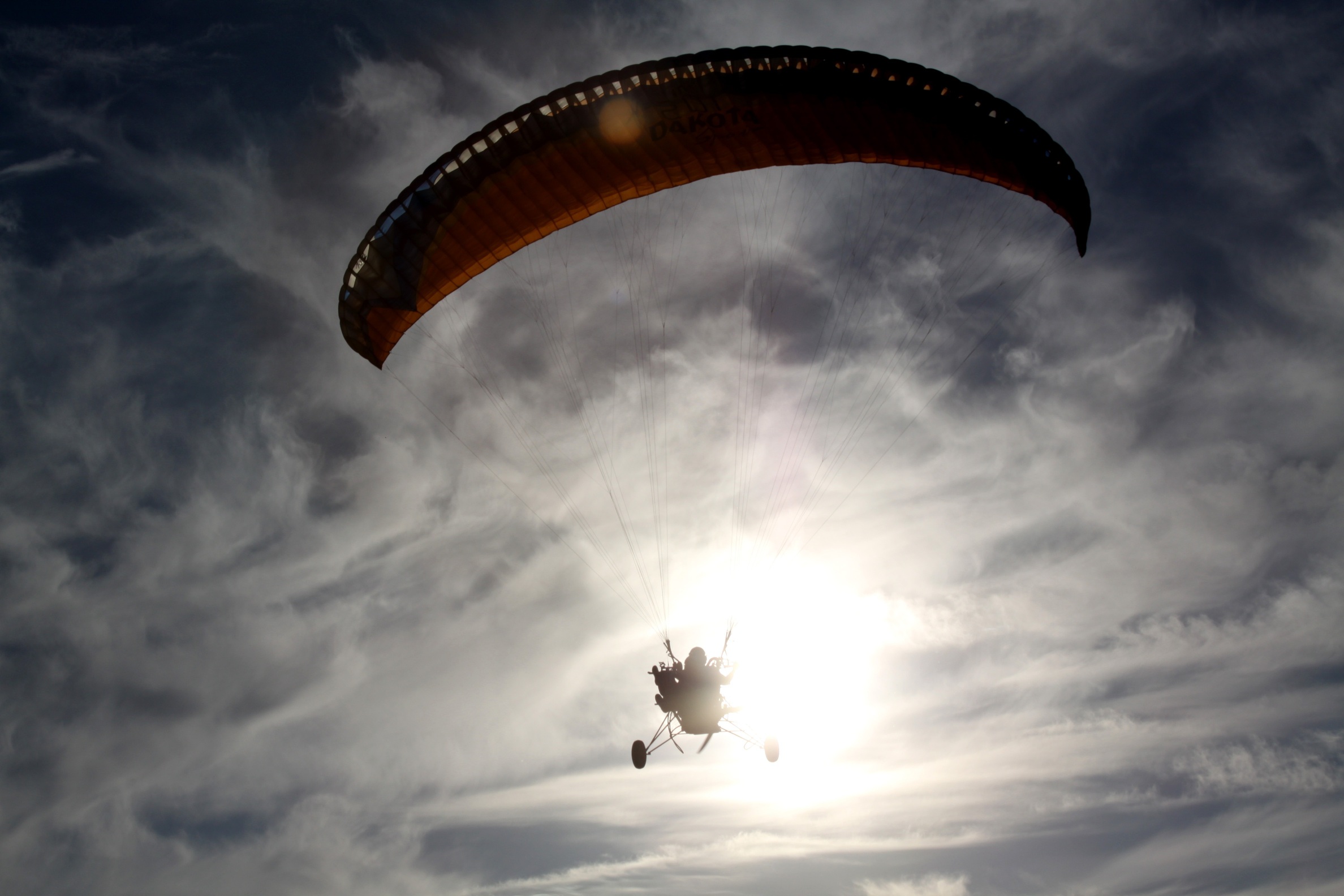 Advanced paramotar clouds ride